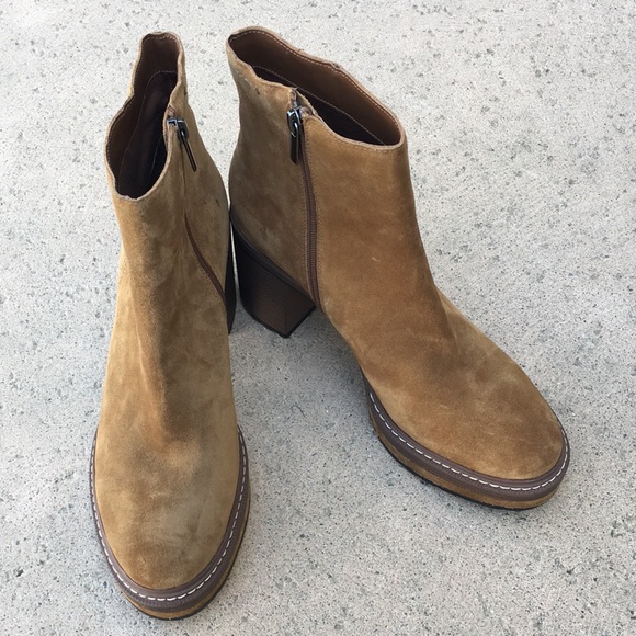 NWT Steve Madden Sloanne Platform Boot Suede Cognac 10 - Picture 4 of 16